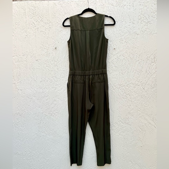 J crew army green trench sleeveless jumpsuit size 0 - Picture 8 of 8